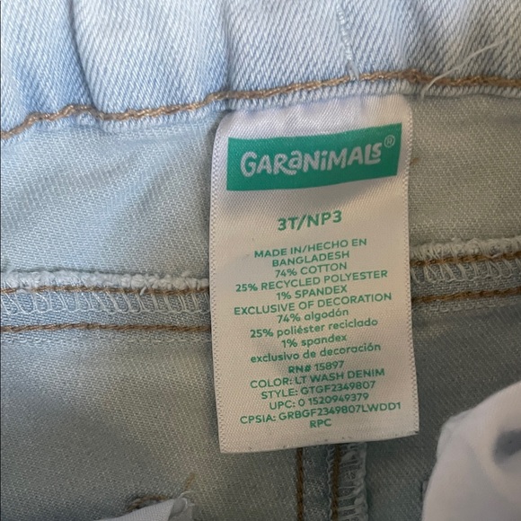 Garanimals Girls Denim Jogger Pants - Dark Blue, Blue, Light Blue | Size 2T - Picture 4 of 8